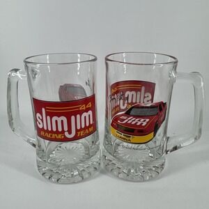 Beer Steins 2 Slim Jim NASCAR Racing Team #44 1991 Grand National Champs Mugs